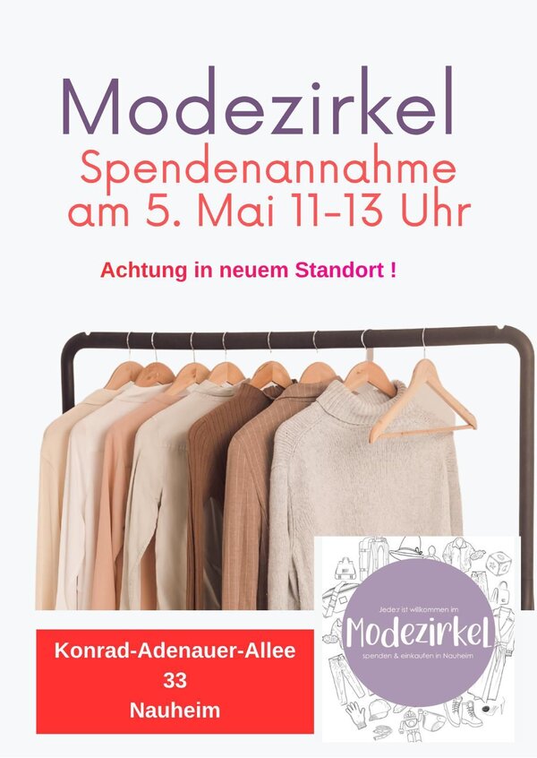 Bild vergr&ouml;&szlig;ern: Spendenannahme Modezirkel am 5.Mai