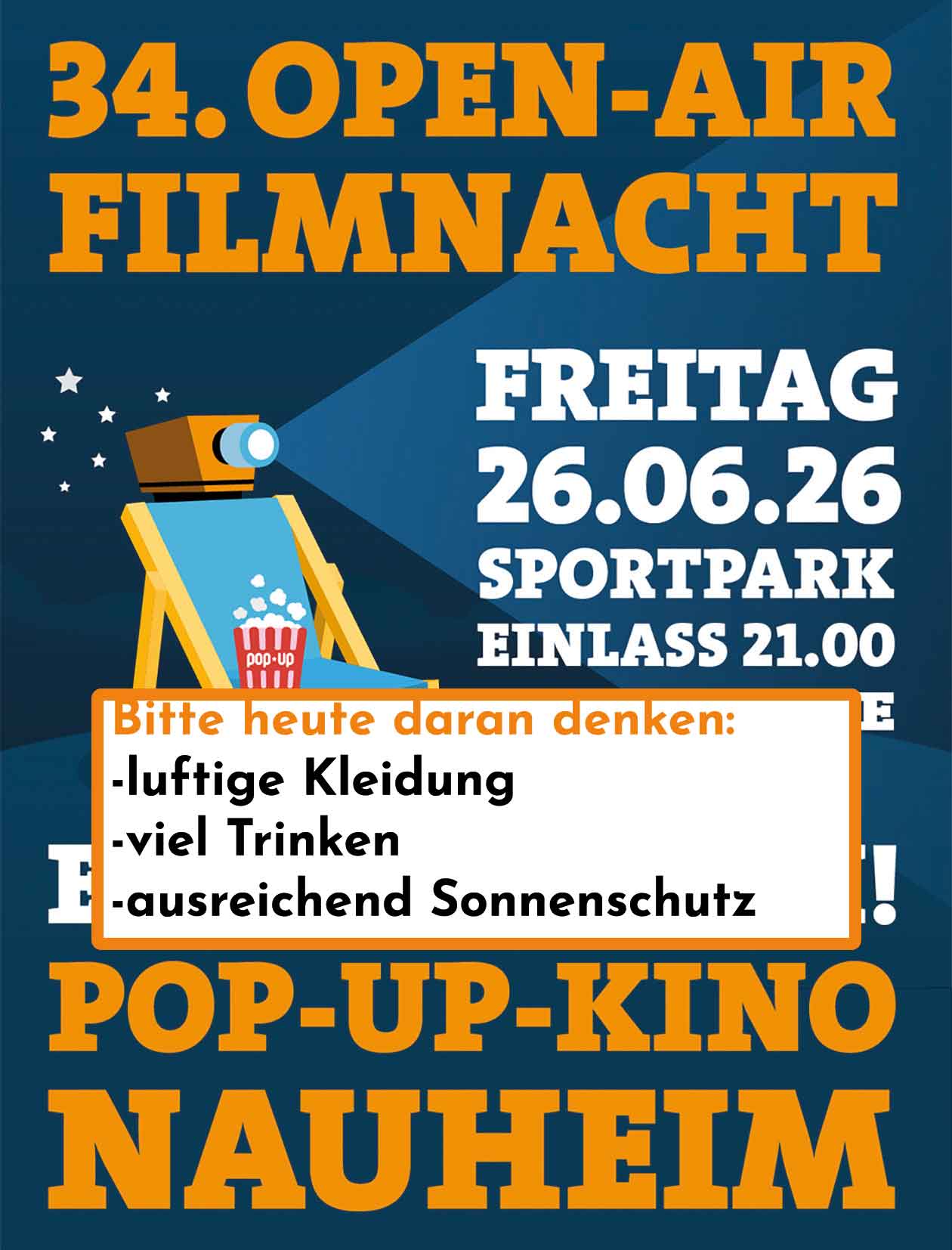 34. Kino-Sommer - Pop-Up-Kino