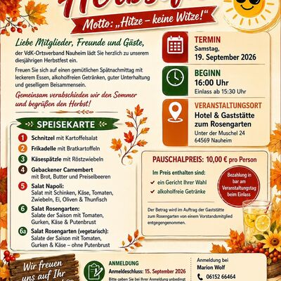 Flyer Herbstfest 2026