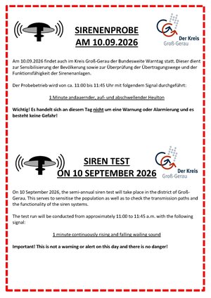 Warntag am 10.09.2026