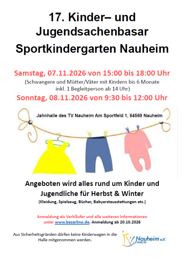Bild vergr&ouml;&szlig;ern: Basar_Herbst_SportKiga Nauheim