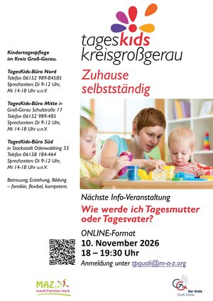 Flyer Infoveranstaltung Kindertagespflege