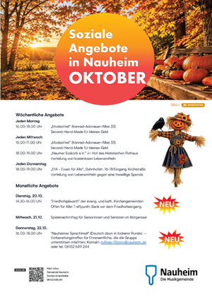 Soziale Angebote im Oktober