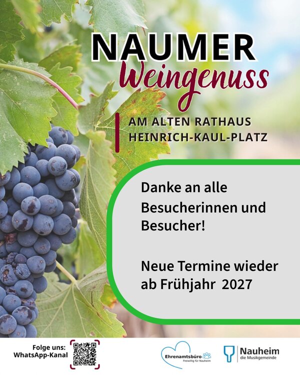 Bild vergr&ouml;&szlig;ern: Saison-Ende "Naumer Weingenuss" 2026