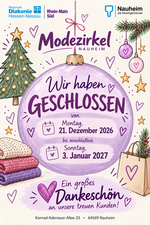 Modezirkel Winterpause